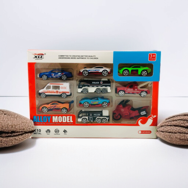 Alloy Die-Cast Model Car Set – 9-Piece Authentic