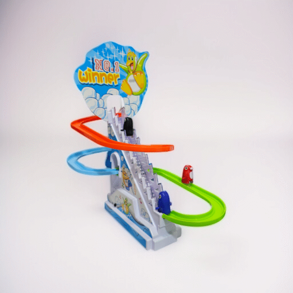 Funny Penguin Slide Track Toy with Twinkling Lights - Image 2