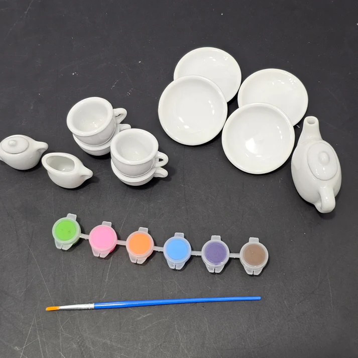 Painted Tea Set 18-Piece Creative Play Set - Image 5