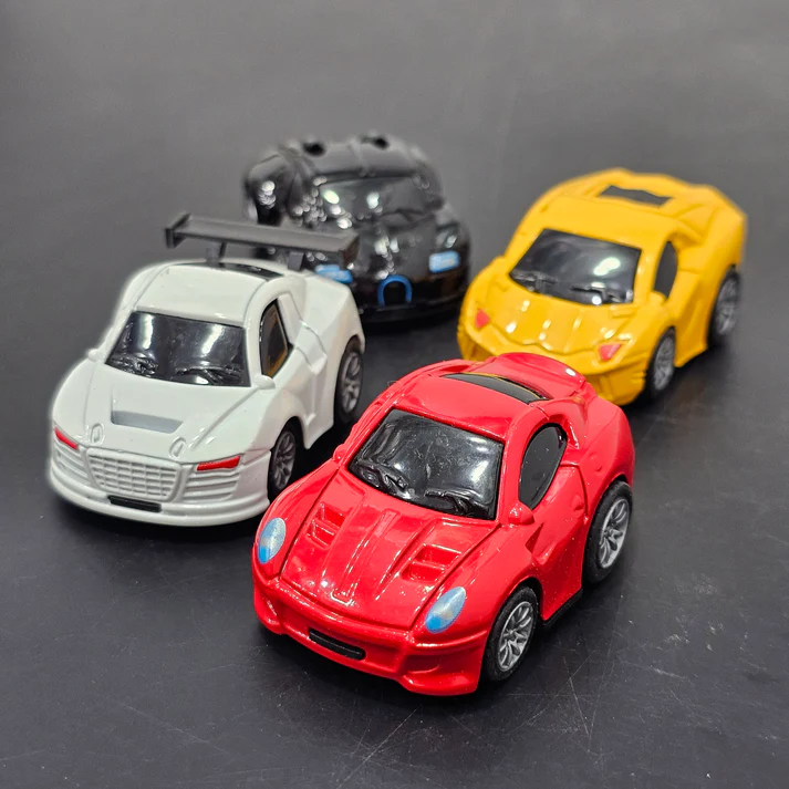 Mini Die-Cast Model Vehicle Set – Pack of 4 Cars for Kids