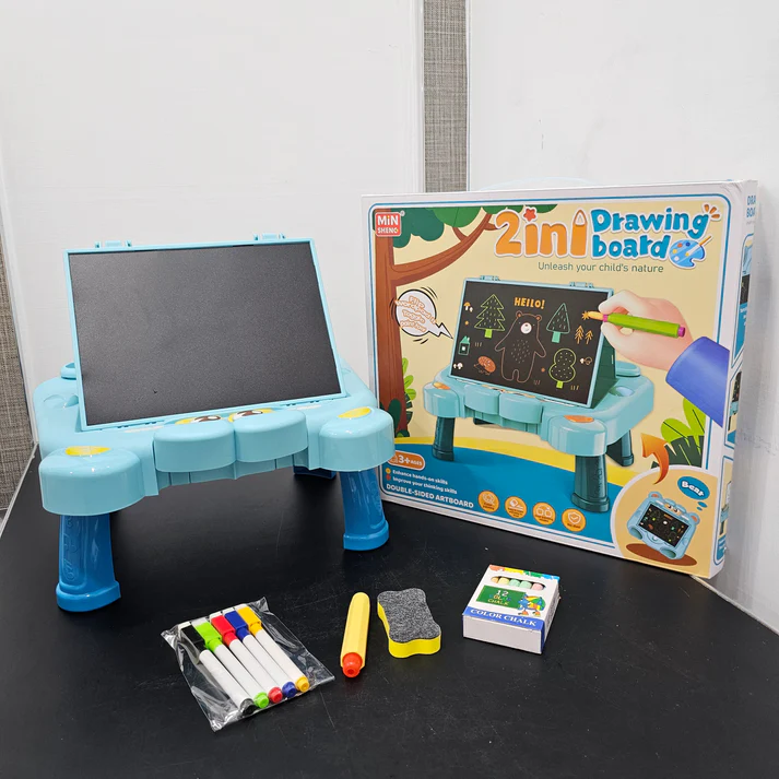 2-in-1 Drawing Board for Kids β Chalk & Marker Writing Board with Accessories - Image 5