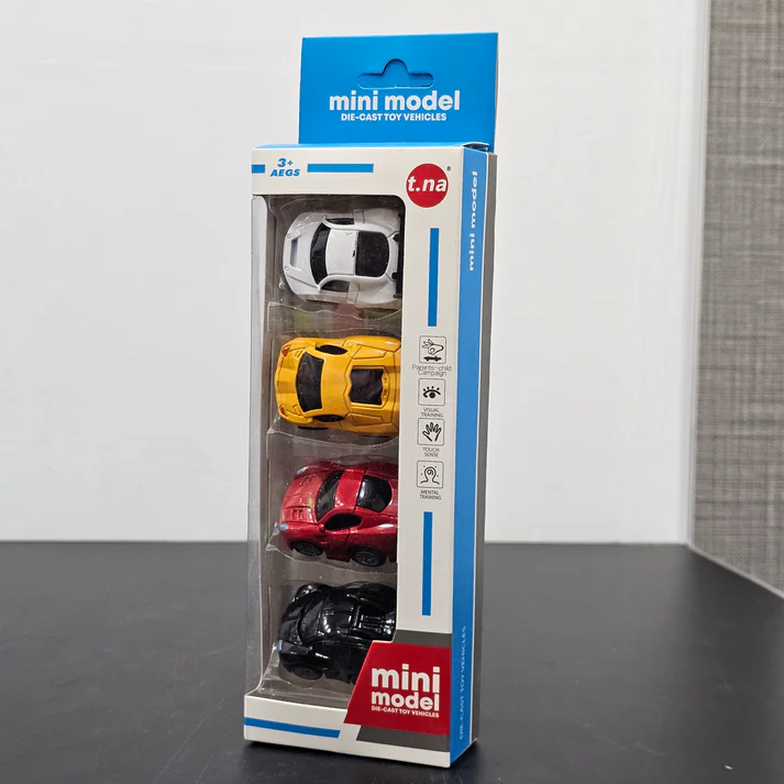 Mini Die-Cast Model Vehicle Set – Pack of 4 Cars for Kids - Image 3