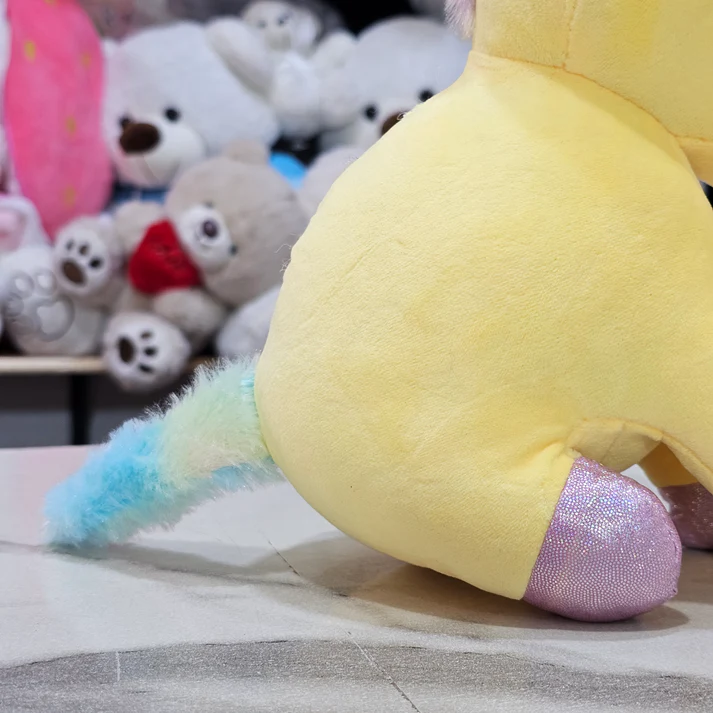 Unicorn Soft Toy – Yellow Colour 25cm - Image 2