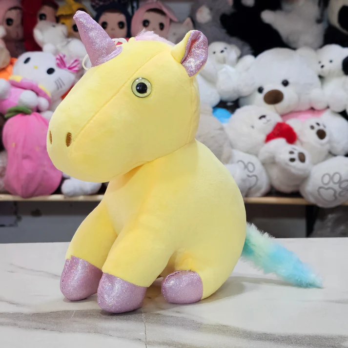 Unicorn Soft Toy – Yellow Colour 25cm