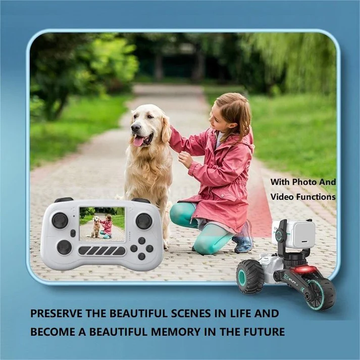 Stunt Car with Voice Control, Photo & Video Function – Dual Mode 360° Rotating Car with Lights & Big Tires - Image 8