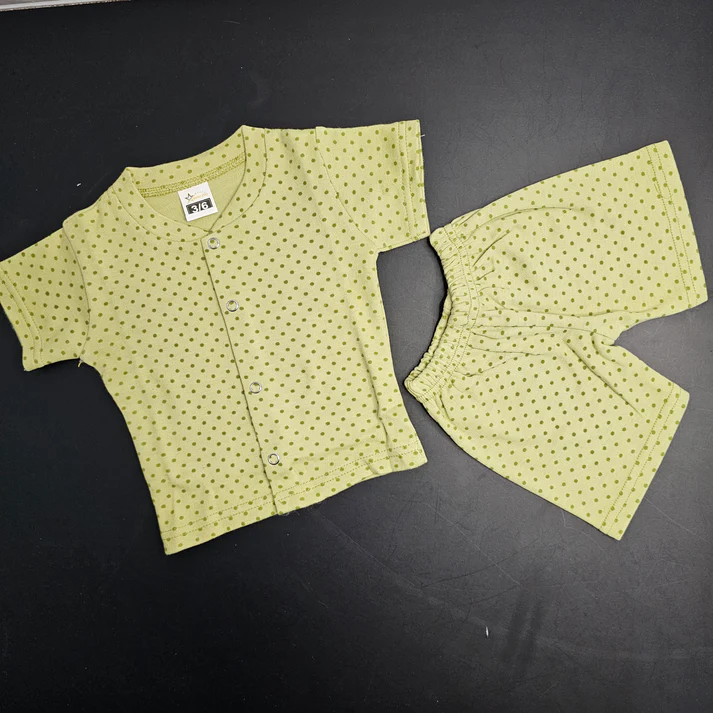 New Born Baby Dress – Dots Printn 0to3 or 3to6 - Image 2