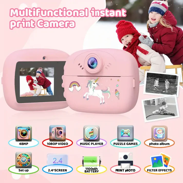 Printing Camera – 2 in 1 Photo & Print with 2.0" Screen - Image 2