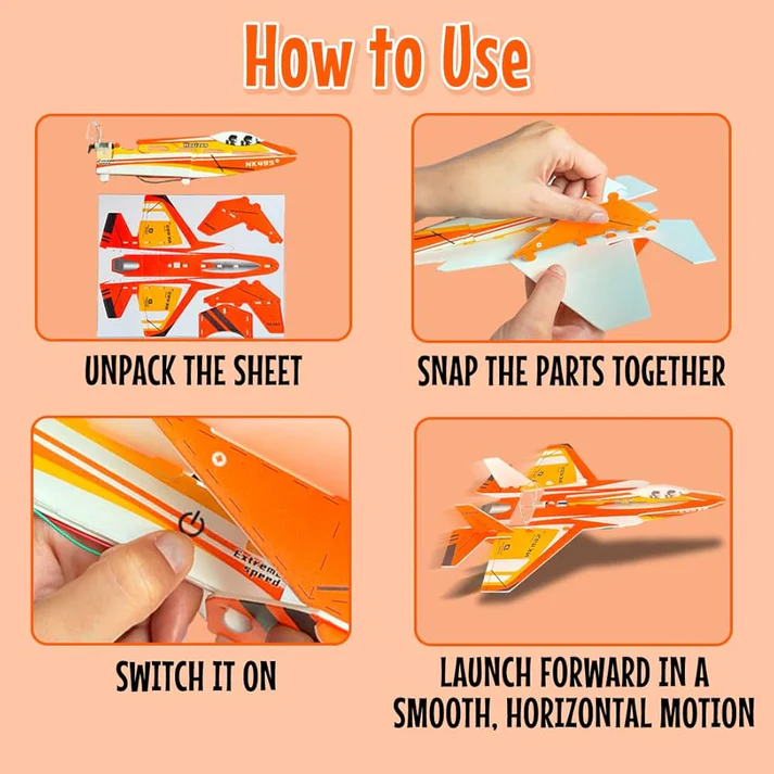 Military Aircraft Space Shuttle – With Flight Propellers & USB Charging - Image 3