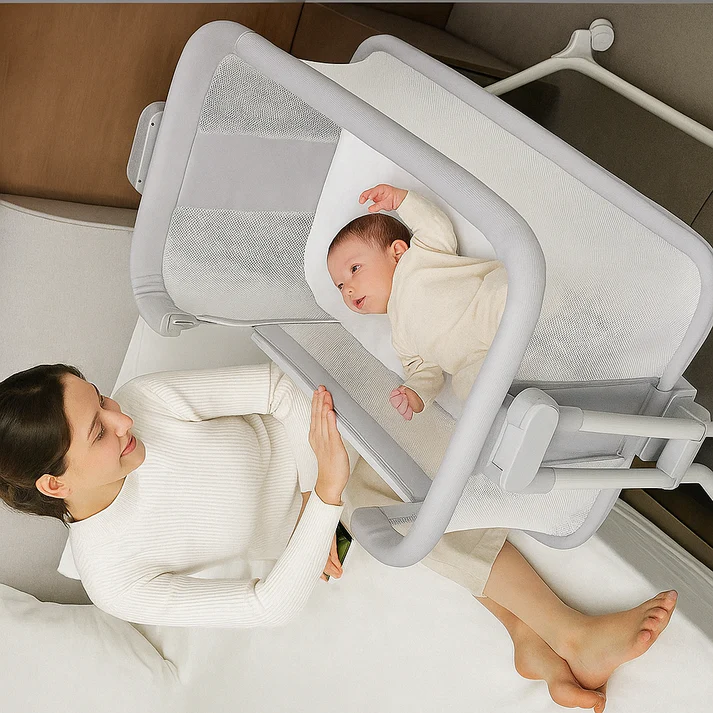 Mastela Baby Swing with Big Bed & Wheels - Image 2