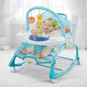 12-in-1 Baby Rocker – 0M+ with Music, Vibration & Dining Tray