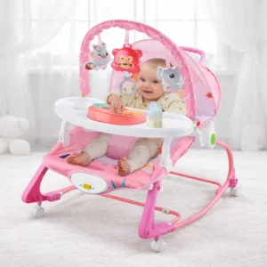 12-in-1 Baby Rocker – 0M+ with Music, Vibration & Dining Tray