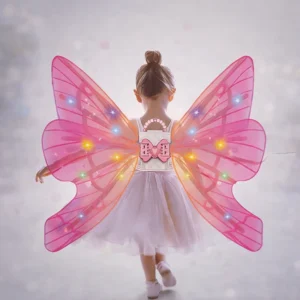 Magic Glow Fairy Wings – Light & Music Costume for Girls