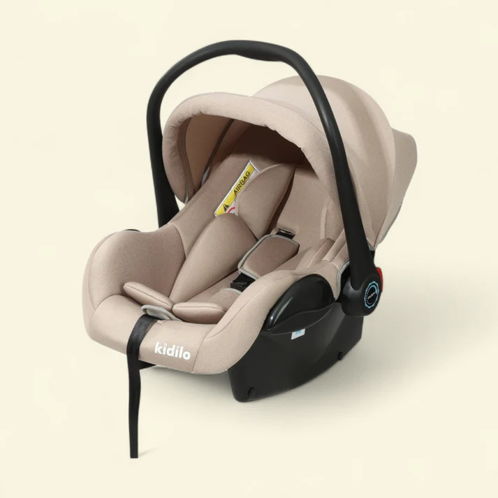 Kidilo Luxury Comfort Carry Cot Baby Car Seat – Soft Mattress, Safety Canopy & Air Bag Protection